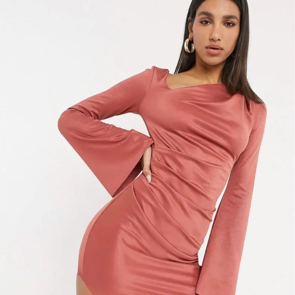 ASOS | Dresses | Asos Design Asymmetrical Dress In Rust | Poshmark